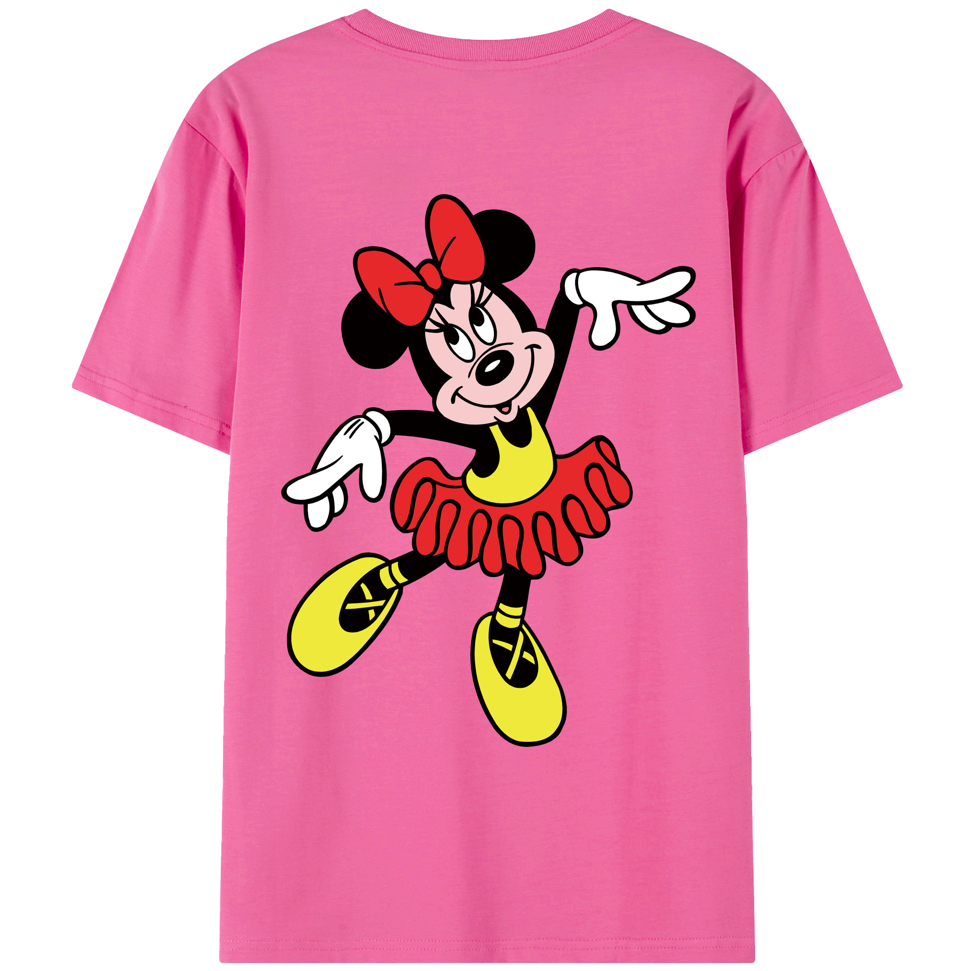 （画像用） ミッキーマウス Mickey Mouse レディース半袖Tシャツ(バックプリント)
